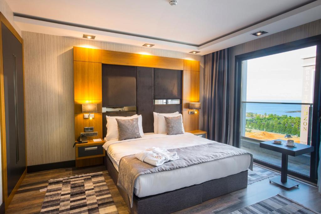family room with sea view