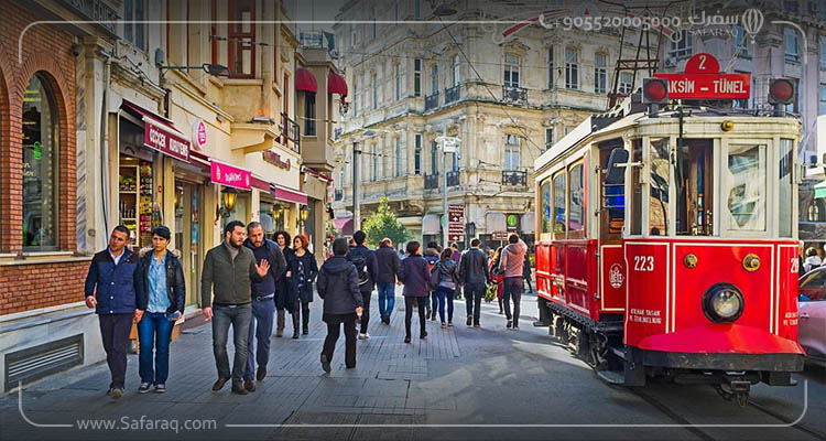 la rue Istiklal à Istanbul